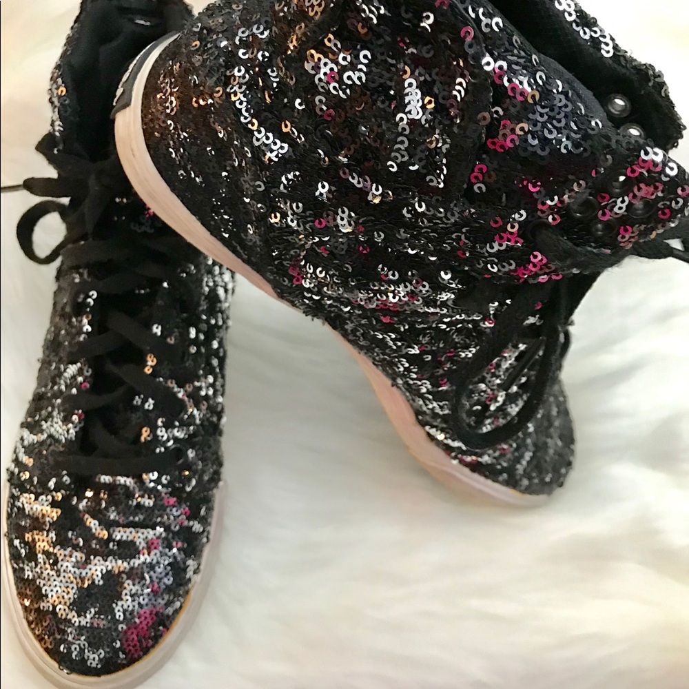Ladies sequin Supra High Tops